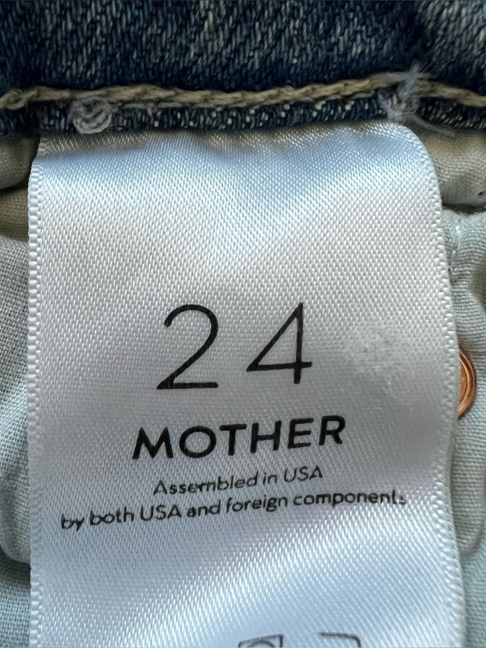 MOTHER Superior The Tomcat Confession Distressed Straight Leg Crop Jeans 24 - Picture 14 of 16